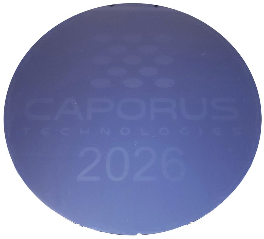 Wafer with a laser-written Caporus pattern