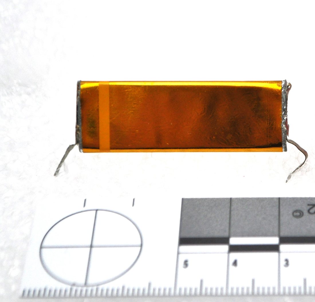 Caporus NLP prototype capacitor with millimeter scale