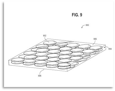 Patent figure of a porous dielectric structure